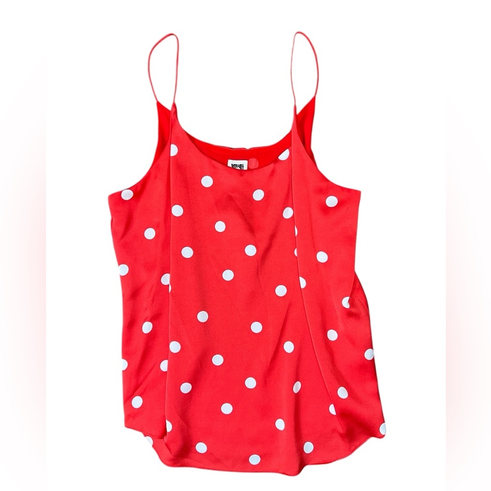 Anne Klein NWT Red & White Polka Dot Camisole Blouse